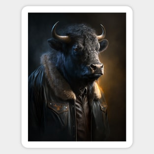 Royal Portrait of a Water Buffalo Sticker